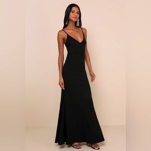 Lulu's Infinite Glory Black Maxi Dress